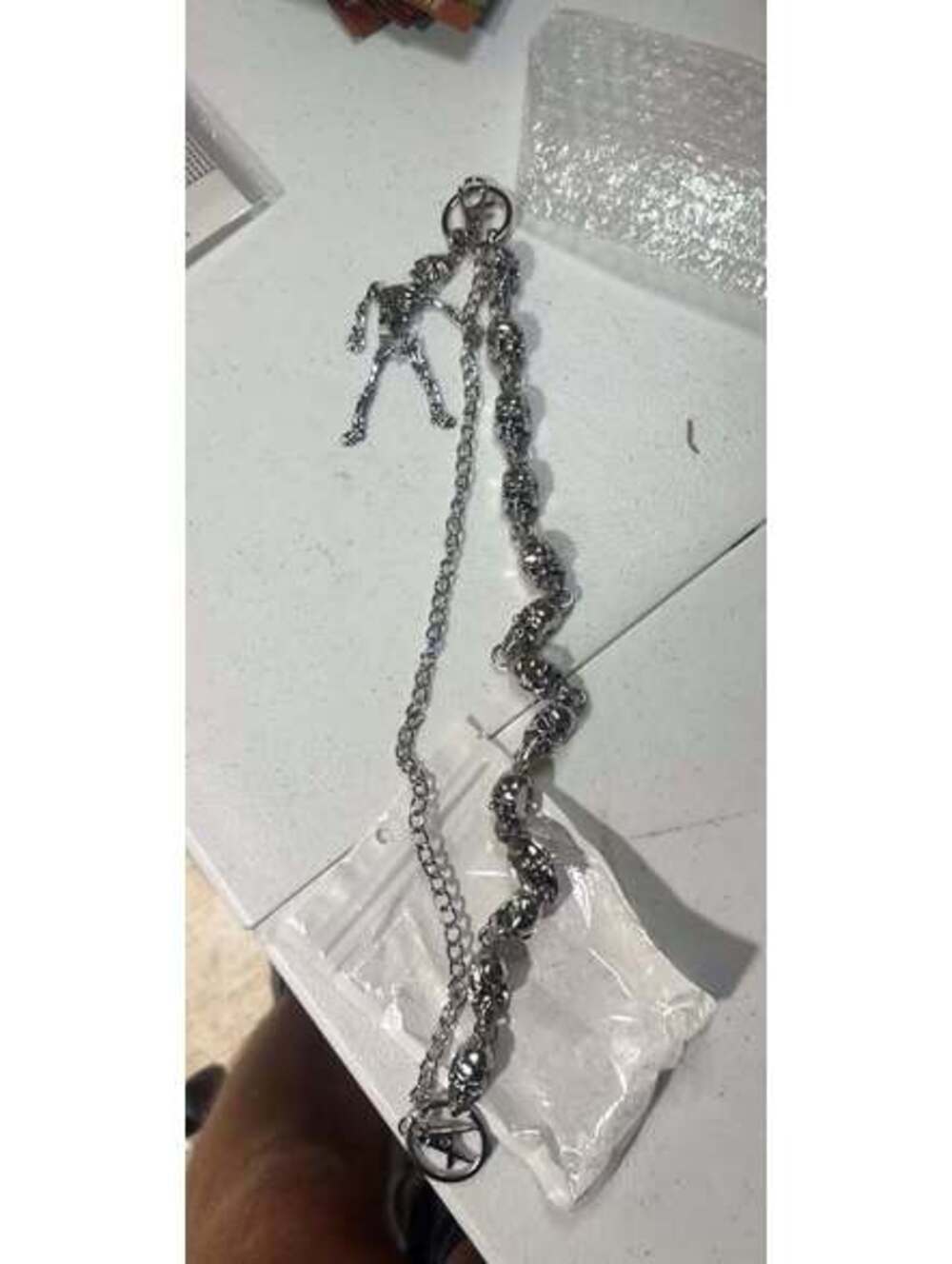 Skull Skeleton Charm Chain